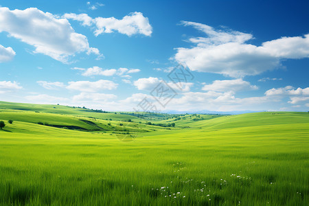 夏季辽阔的大草原高清图片