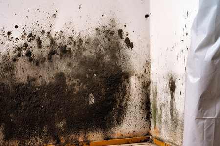 室内房屋墙体的霉菌背景图片