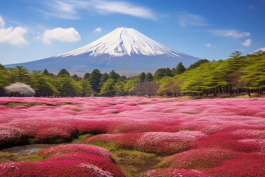 著名的富士山风景区图片