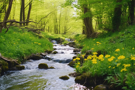 自然美丽的溪流图片