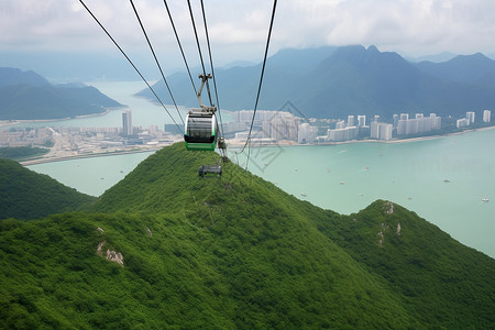 索道缆车闪光的波浪漩涡背景