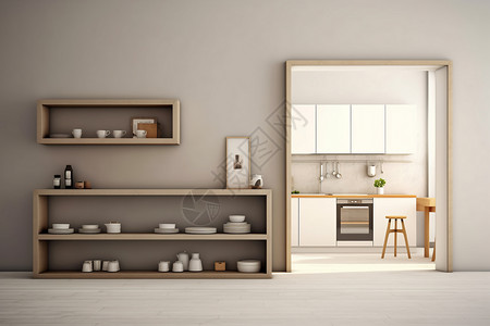 定制厨房极简家居的室内全屋定制橱柜设计图片