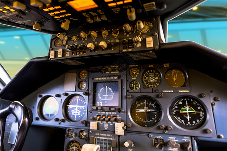 航空电子设备驾驶舱内的电子设备背景