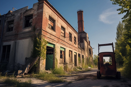 被玻璃罩住熊被遗忘的建筑物背景