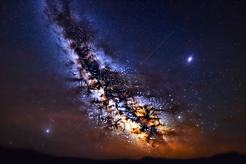 夏季银河系天空图片