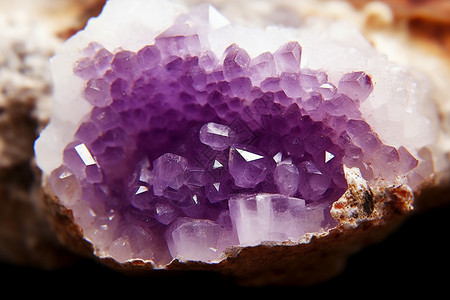 紫色的水晶石图片