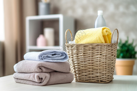 专业洗衣家政服务的专业工具背景