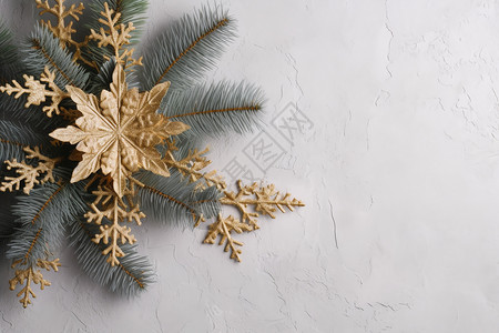 雪花挂件圣诞树上的装饰物背景