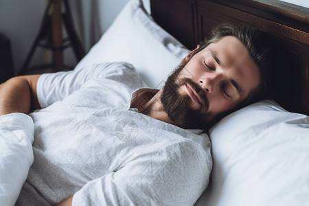 睡觉中的男性图片