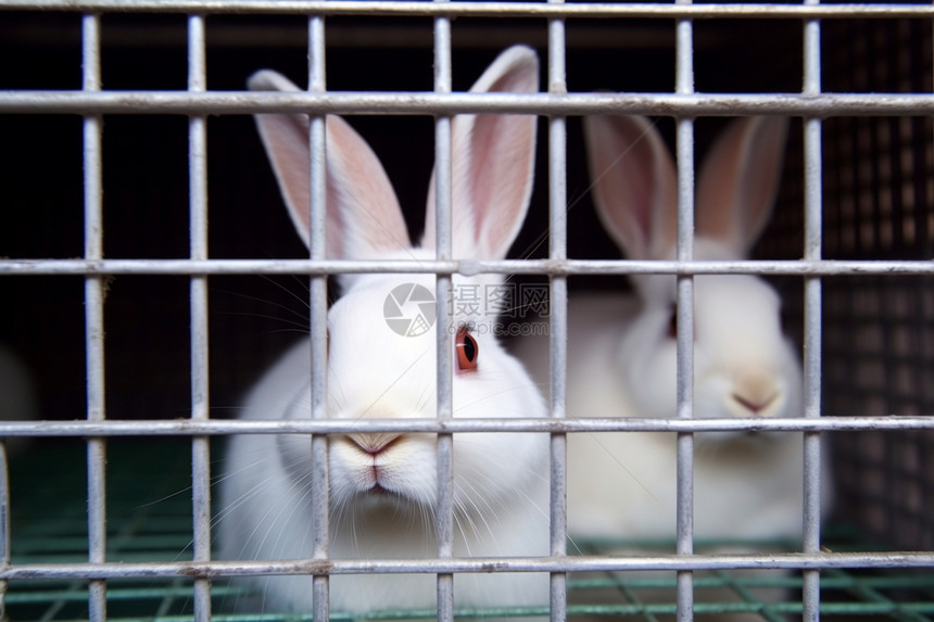 兔子在笼子里图片