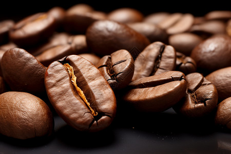成熟的谷物咖啡豆背景图片