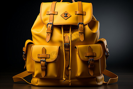 美观的黄色背包背景图片