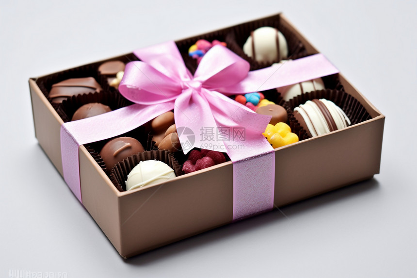 庆祝节日的巧克力礼盒图片