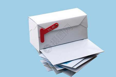 邮政运输邮箱中的信件背景