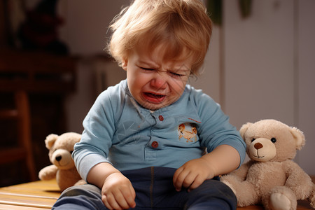 悲伤哭泣的孩子背景图片