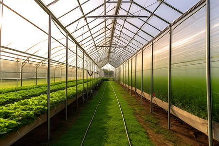 温室中人工栽培的农作物图片