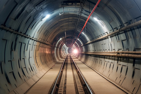 有地铁经过的隧道图片