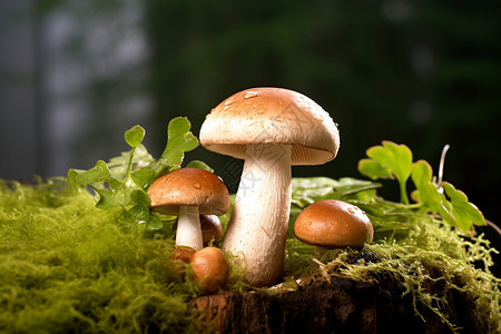 新鲜的牛肝菌蘑菇高清图片
