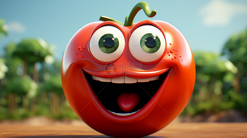 带人脸表情的番茄图片