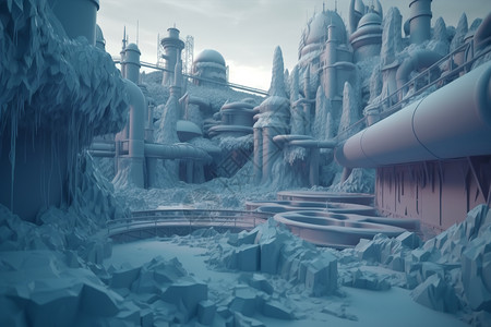 冰雪奇缘城堡超现实主义的城堡设计图片