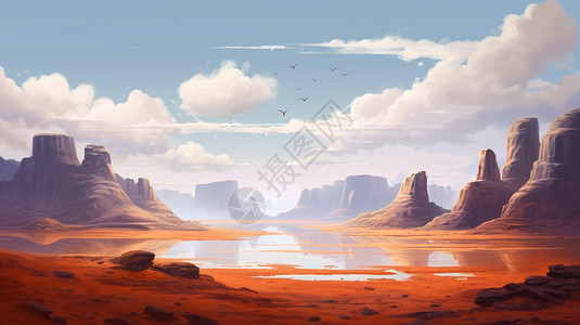 砂石地区的美丽景观背景图片