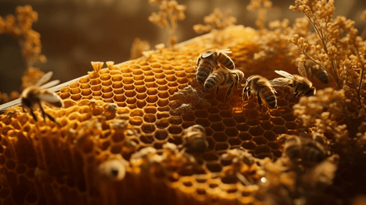 农场养殖的蜜蜂高清图片