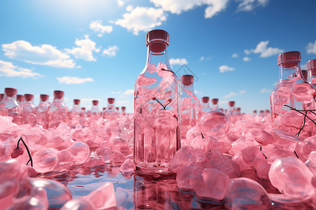 抽象的粉色饮料世界图片