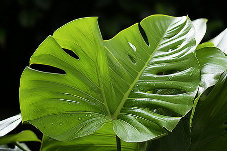 龟背竹观赏植物背景图片