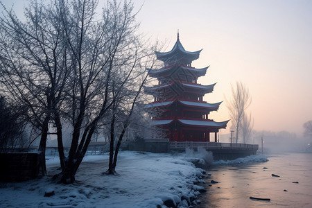 黑龙江冬季自然景观高清图片