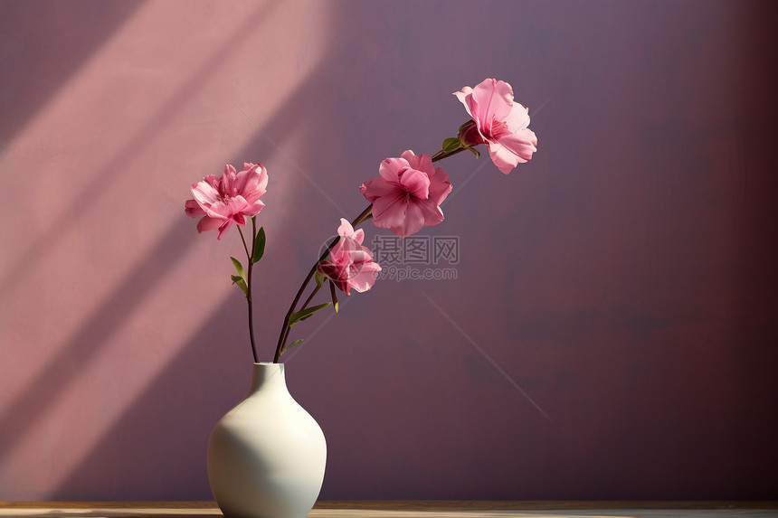粉红色的花朵装饰图片