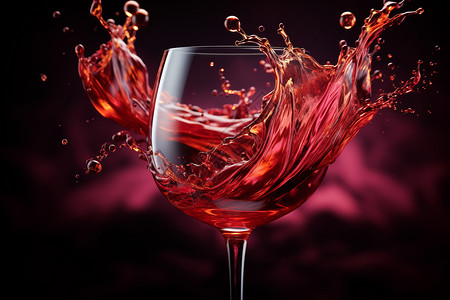 红酒的漩涡状水滴图片