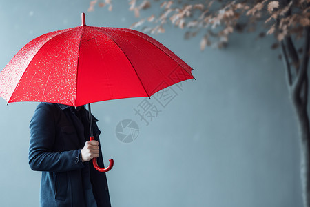 雨伞保护女士背景图片