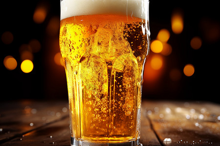 冰镇的啤酒背景图片