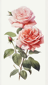 完整版中国玫瑰画图片