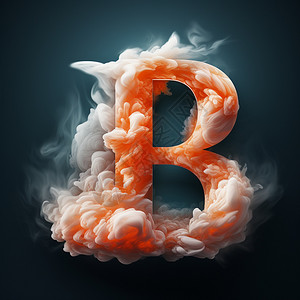 云形状字母B背景图片