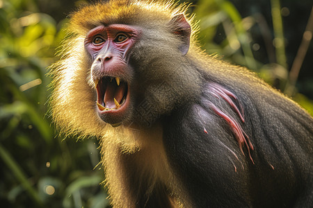 咆哮的荒野猴子图片