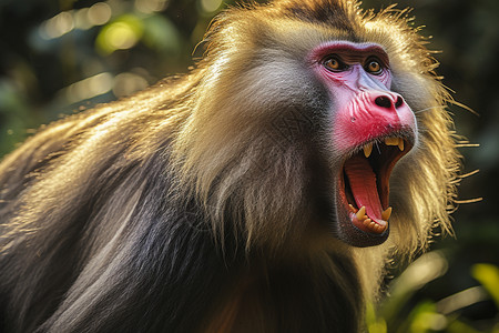 生气的荒野猴子高清图片