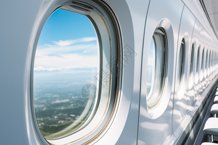 航空飞机窗户高清图片