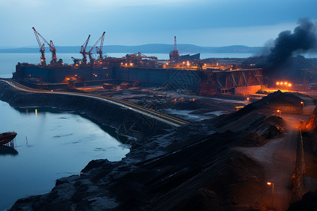 大型工业煤炭开采基地图片