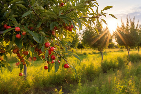 农业樱桃果园图片