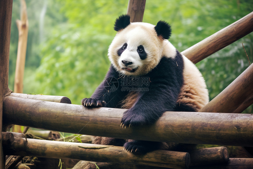 动物园的熊猫图片