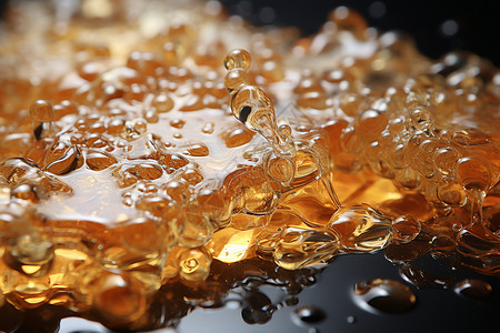 一滴蜂蜜美丽啤酒泡沫视觉设计图片