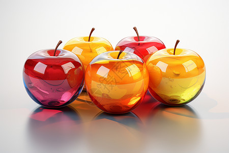 彩色苹果素材苹果工艺品设计图片