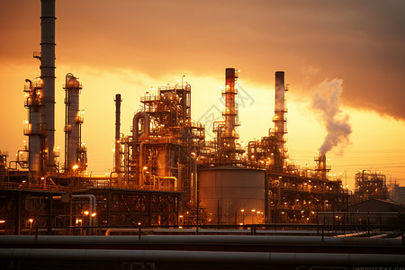 工业化学素材工业化学炼油厂的金属管道背景
