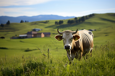 农场草原的畜牧业图片