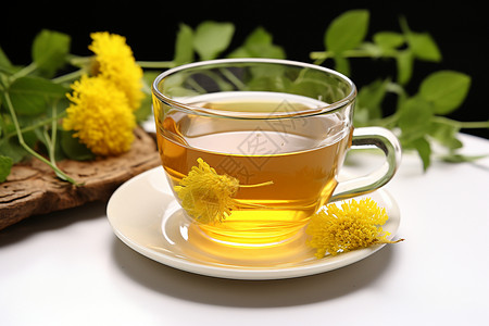 健康茶饮美味的菊花茶背景