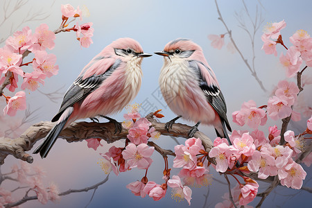 梅花上的小鸟背景图片