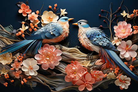 传统花鸟艺术图片