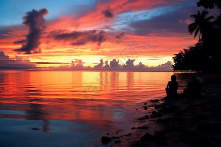 塞班岛的日落高清图片