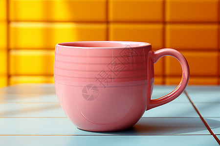 详情设计水杯粉色陶瓷杯背景